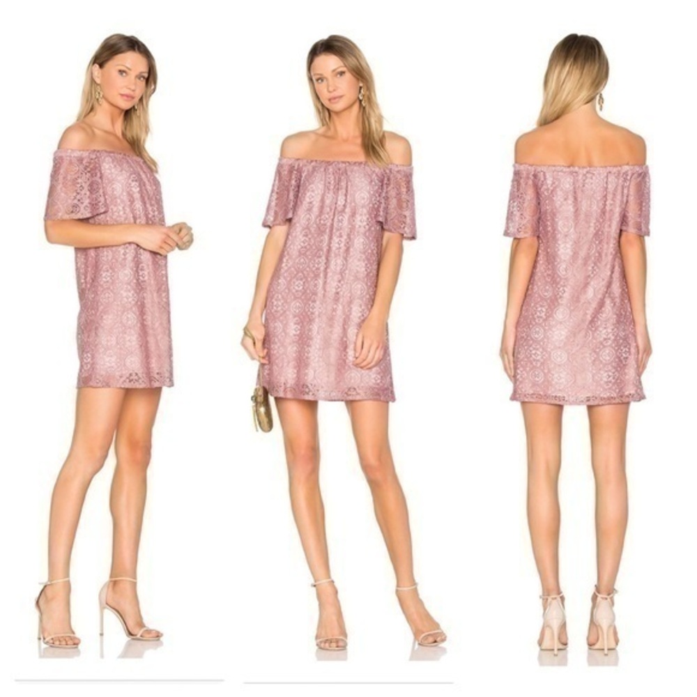 NWT Three Eighty Two Tatum Petal lace ots dress F47